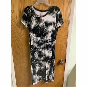 Tie dye black & white dress